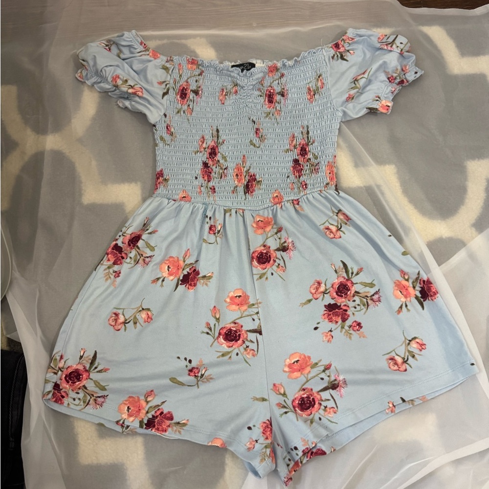 Rue21 Blue and Pink Striped Top